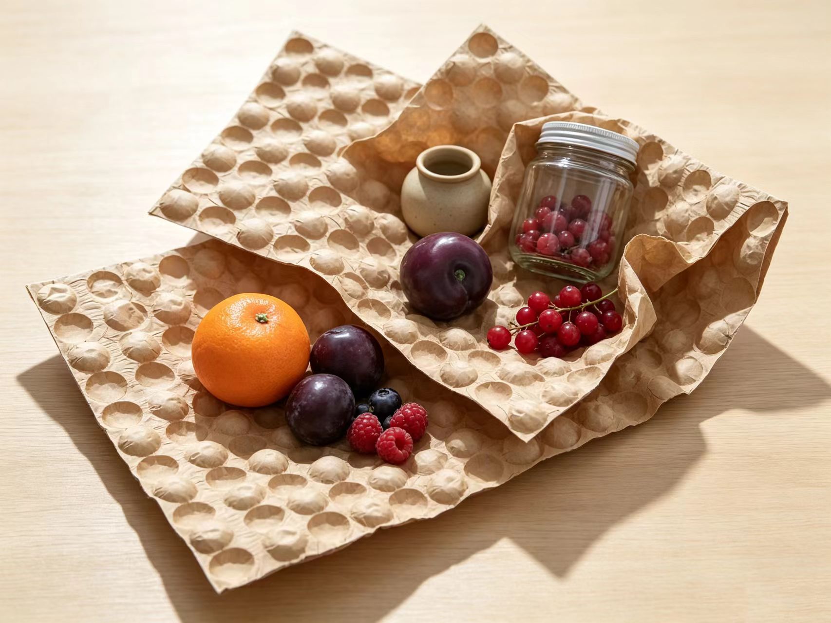 Your fruit traveled 10,000 kilometers across the ocean. Don’t let the cushion underneath fail in the last mile.