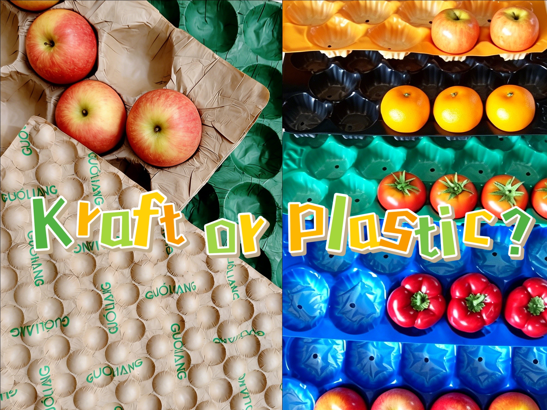 The Ultimate Guide to Fruit Packaging: Choosing Between Kraft Paper and Plastic Trays.